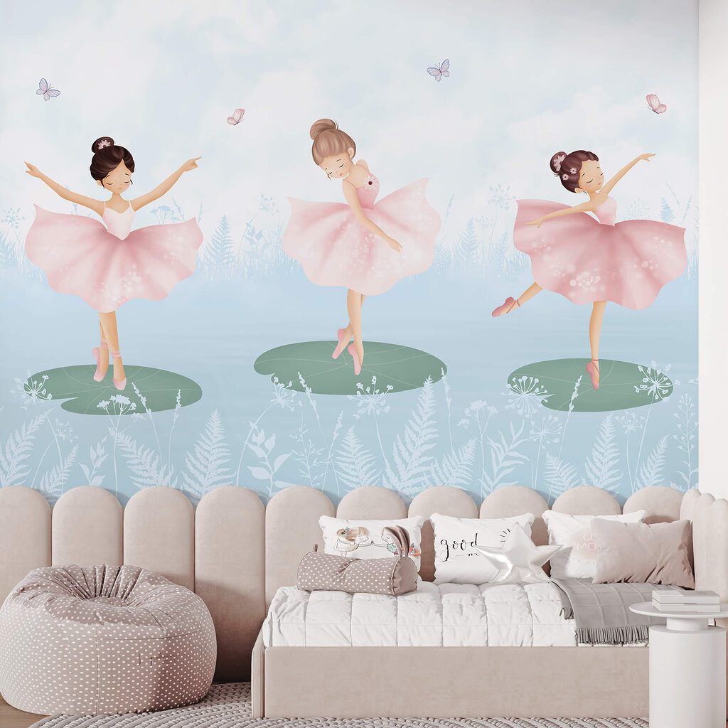 Drie danseresjes boven varens — interieur 3