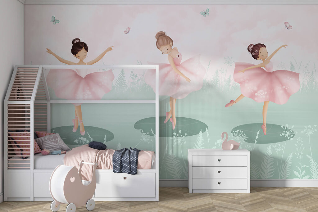 Drie danseresjes boven varens — interieur 3
