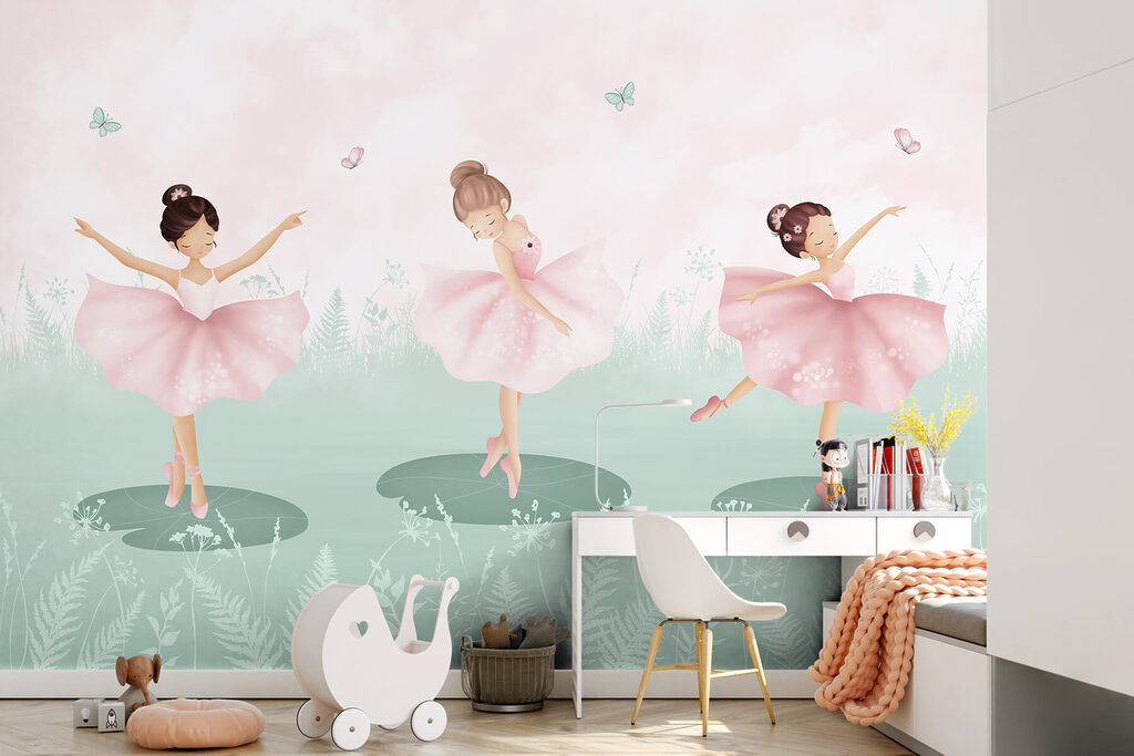 Drie danseresjes boven varens — interieur 4