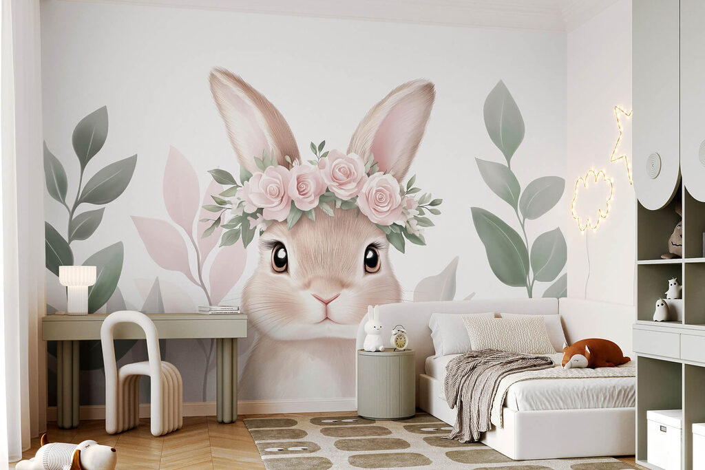 Konijntje met een bloemenkrans — interieur 1