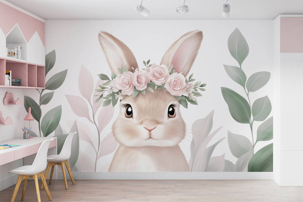 Konijntje met een bloemenkrans — interieur 2