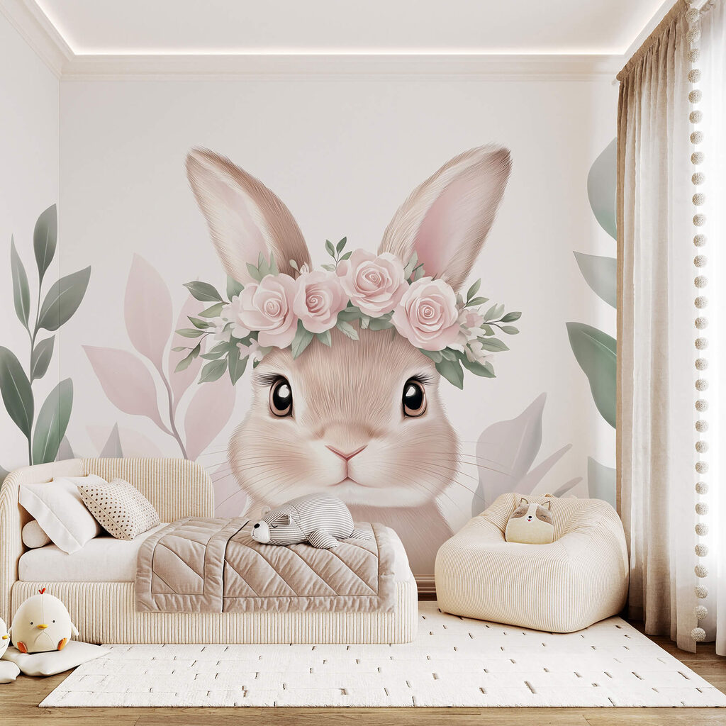 Konijntje met een bloemenkrans — interieur 3