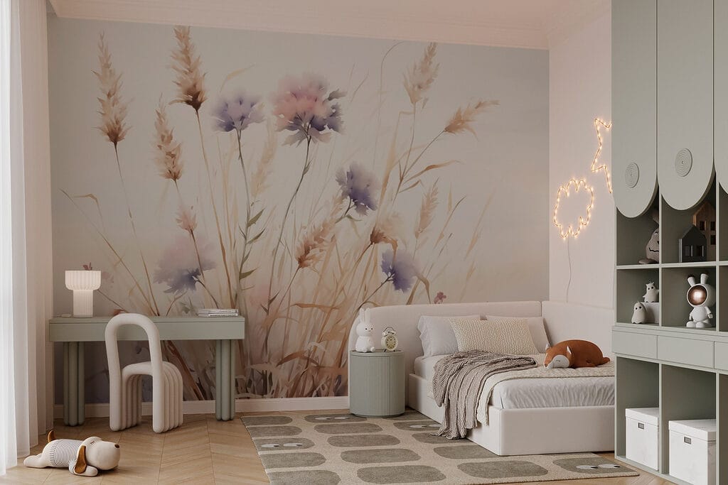 Bloemen tussen droge halmen — interieur 2