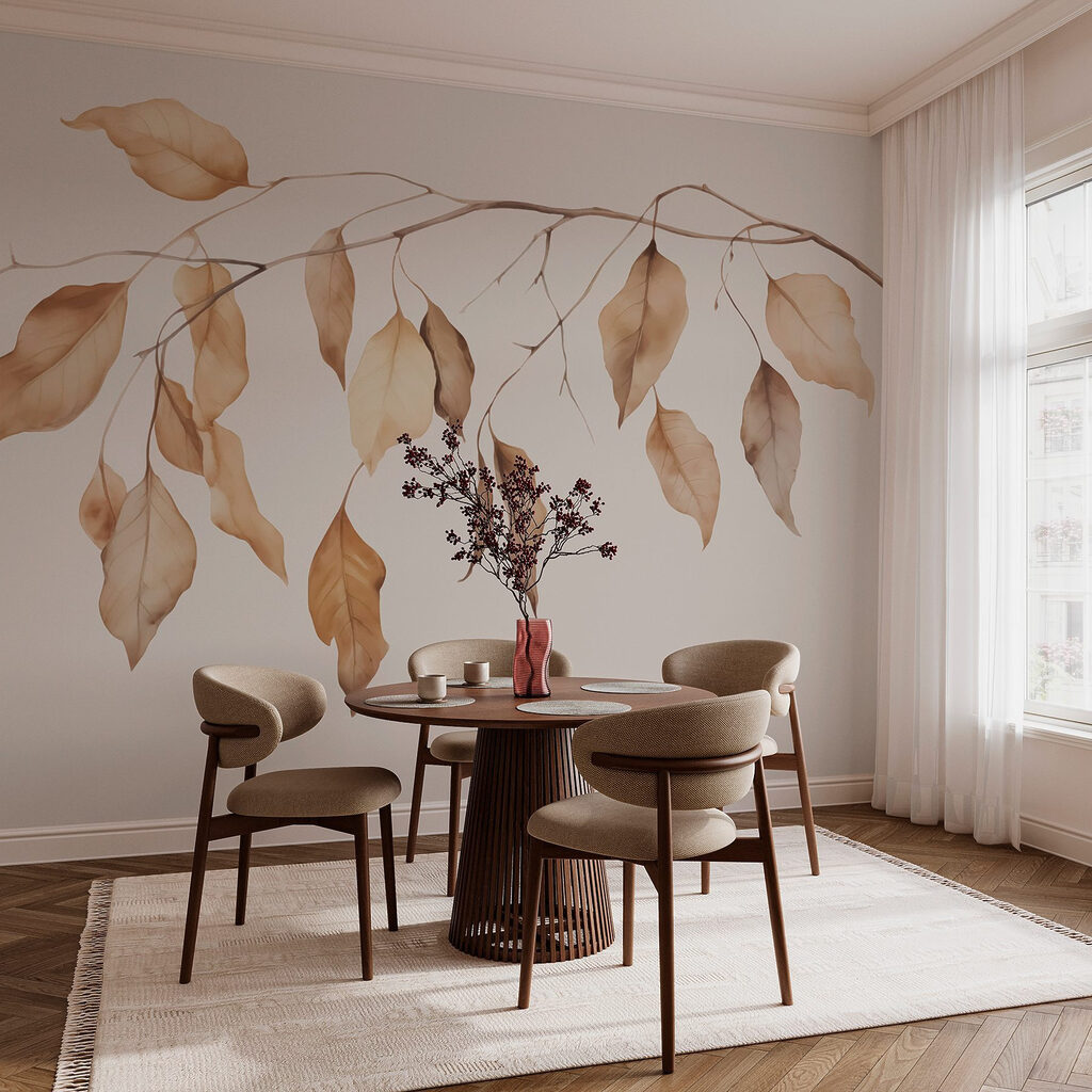 Bruine bladeren hangen neer — interieur 2