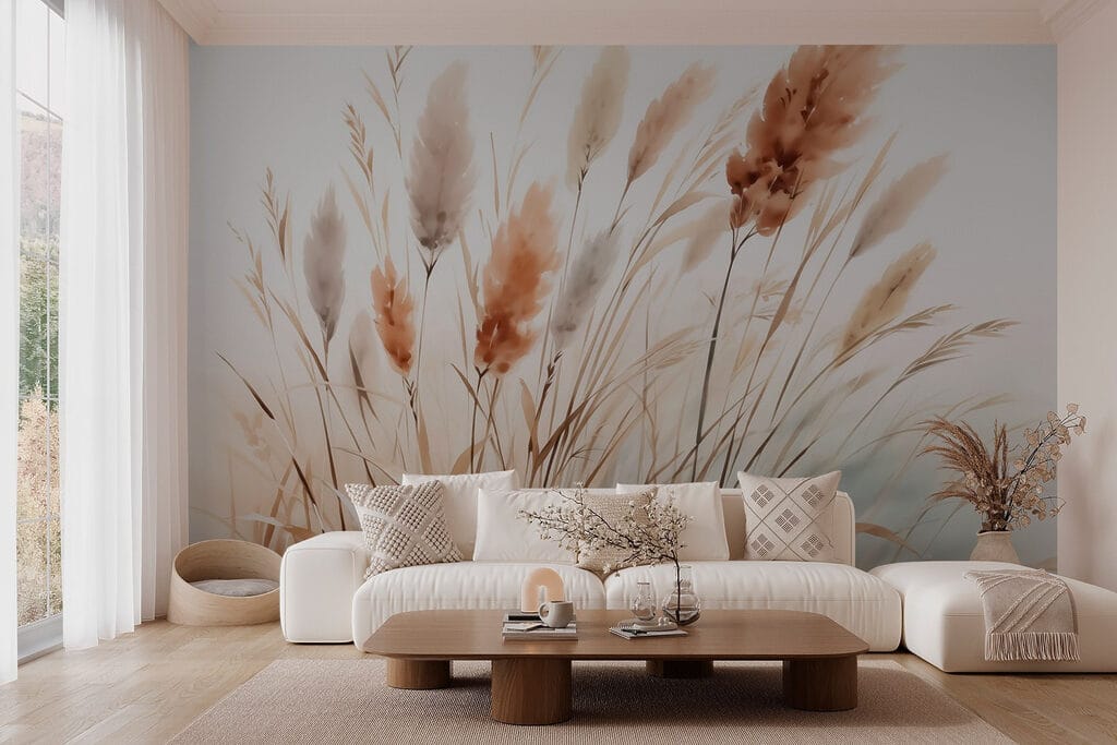 Droge grassen in zonlicht — interieur 1