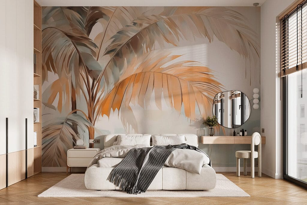 Palmbomen in de mist — interieur 1