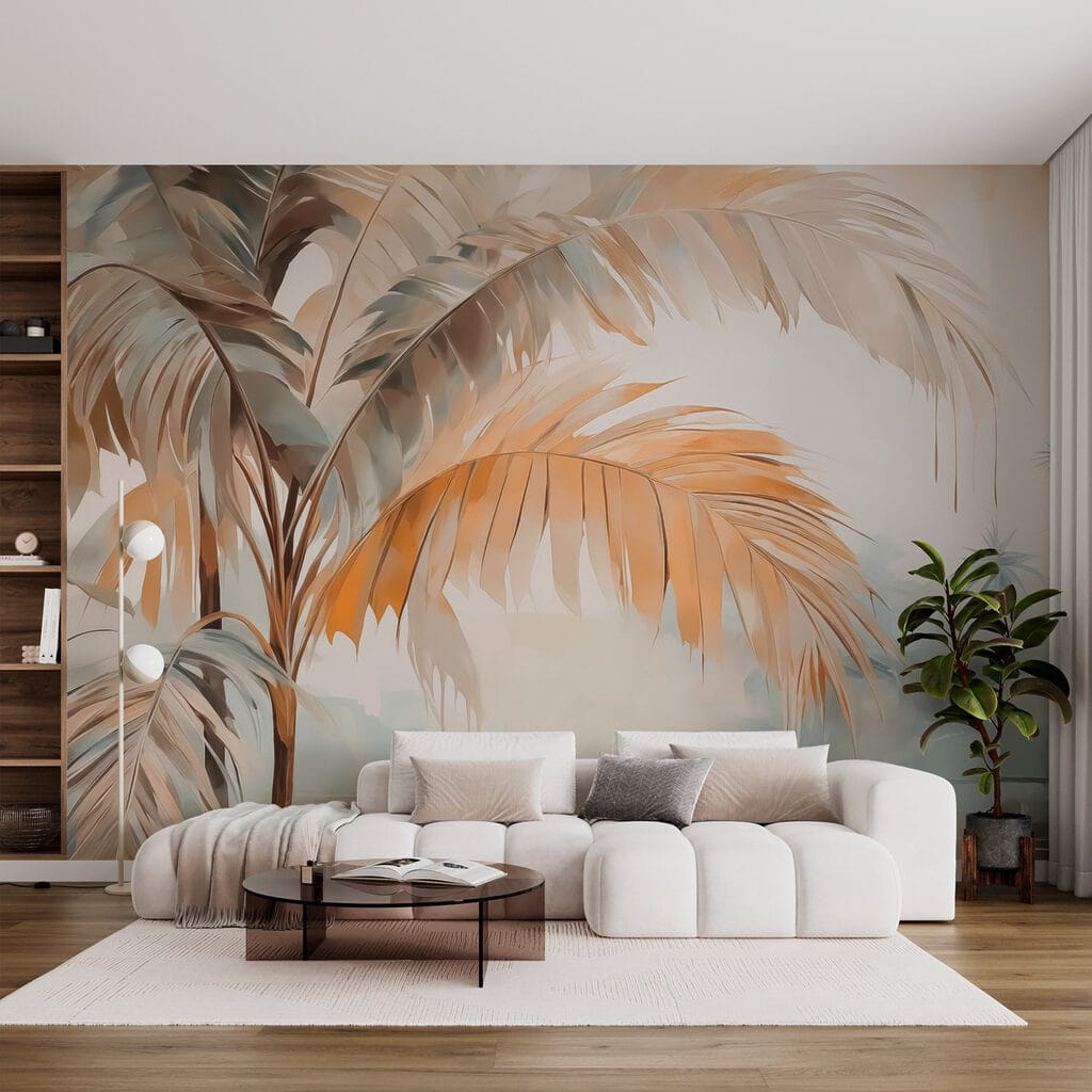 Palmbomen in de mist — interieur 2