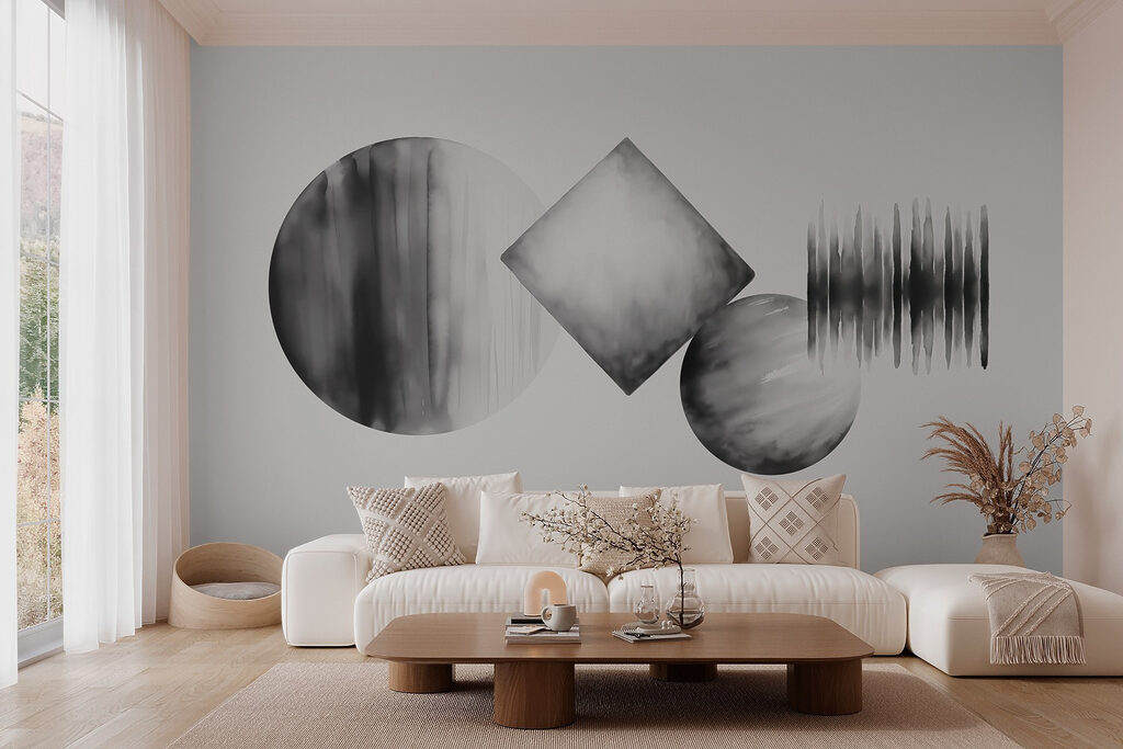 Grijze cirkels en ruit — interieur 1