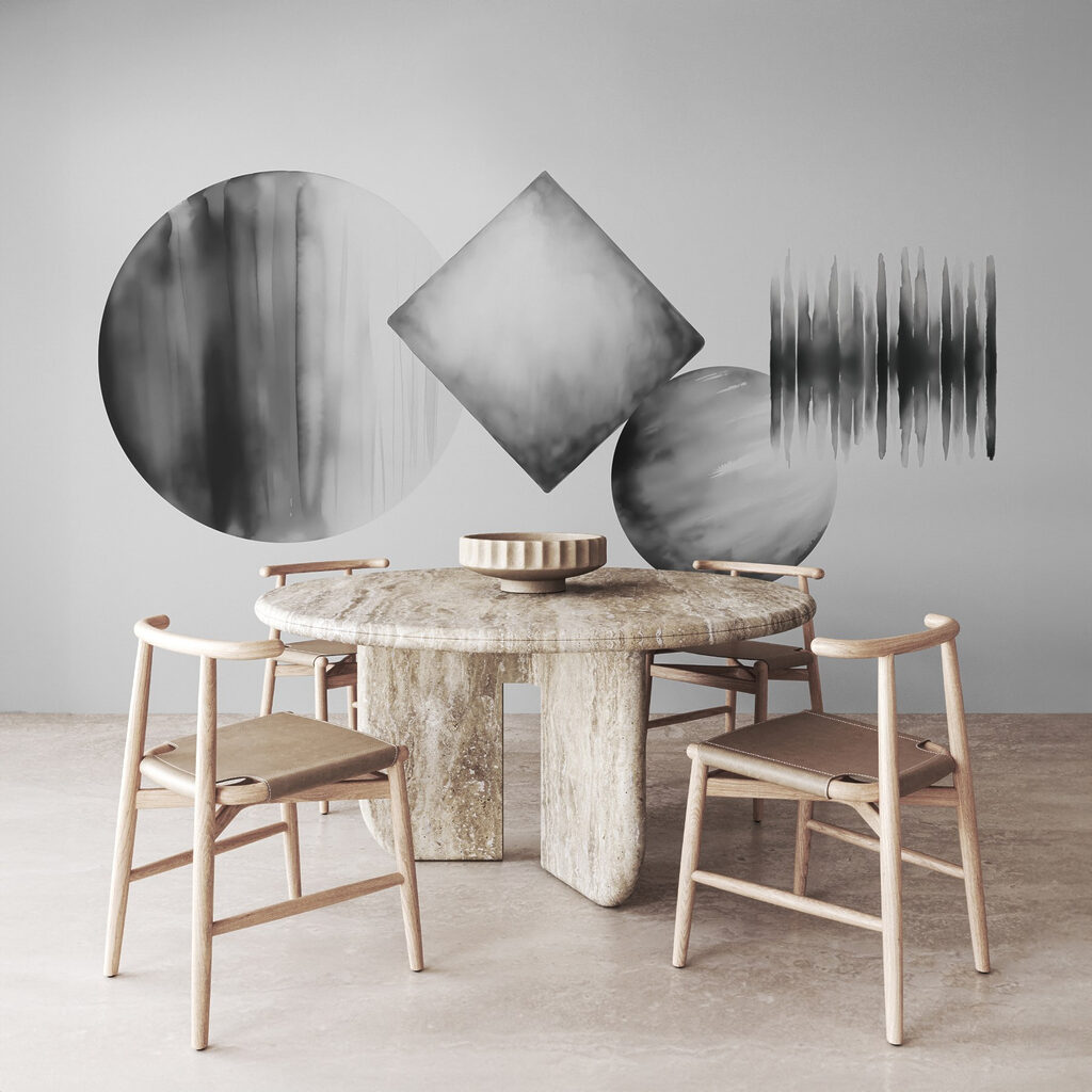 Grijze cirkels en ruit — interieur 2