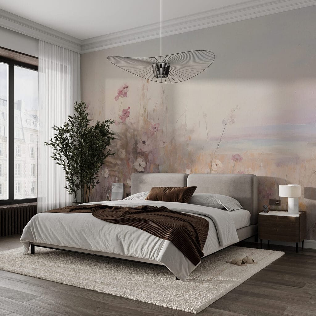 Bloemenweide langs een kust — interieur 1