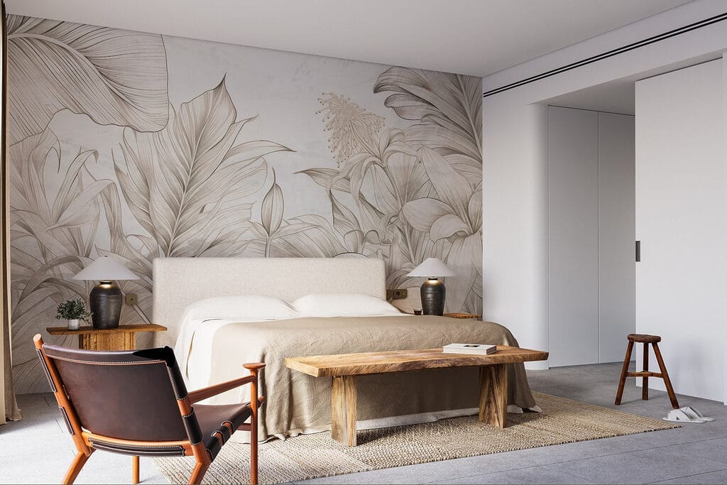 De omhelzing van de natuur in monochrome tinten — interieur 1