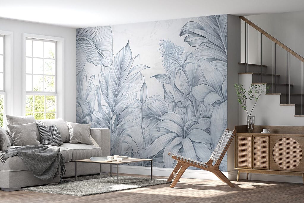 Tropenplanten in fijne arceringen — interieur 3