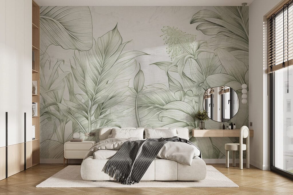 Zacht groen in delicaat botanisch ontwerp — interieur 1