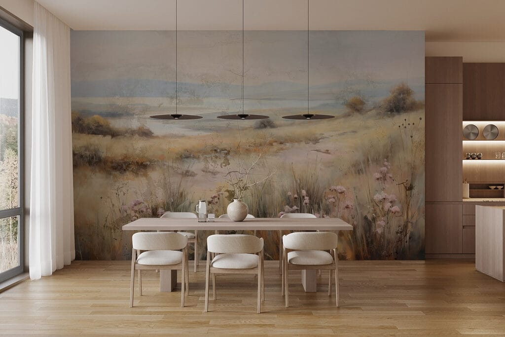 Bloemen boven een graslandschap — interieur 3