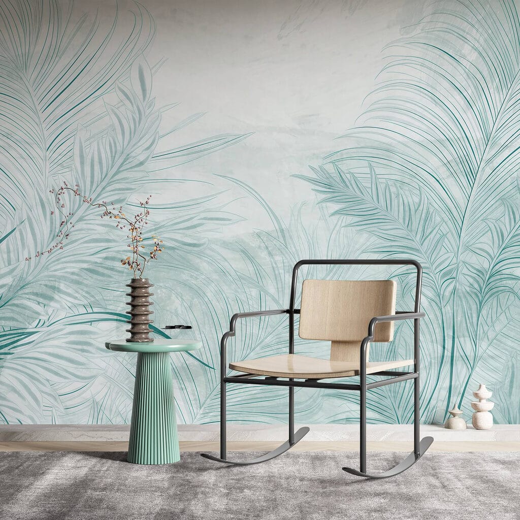 Palmveren in dunne mistlijnen — interieur 1