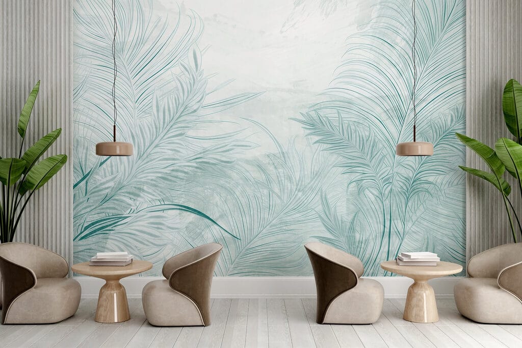 Palmveren in dunne mistlijnen — interieur 3