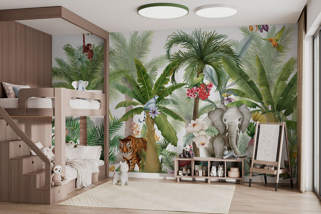 Jungledieren onder de palmen — interieur 1
