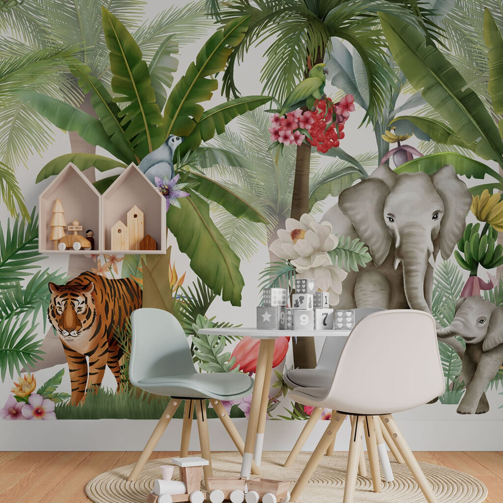 Jungledieren onder de palmen — interieur 2