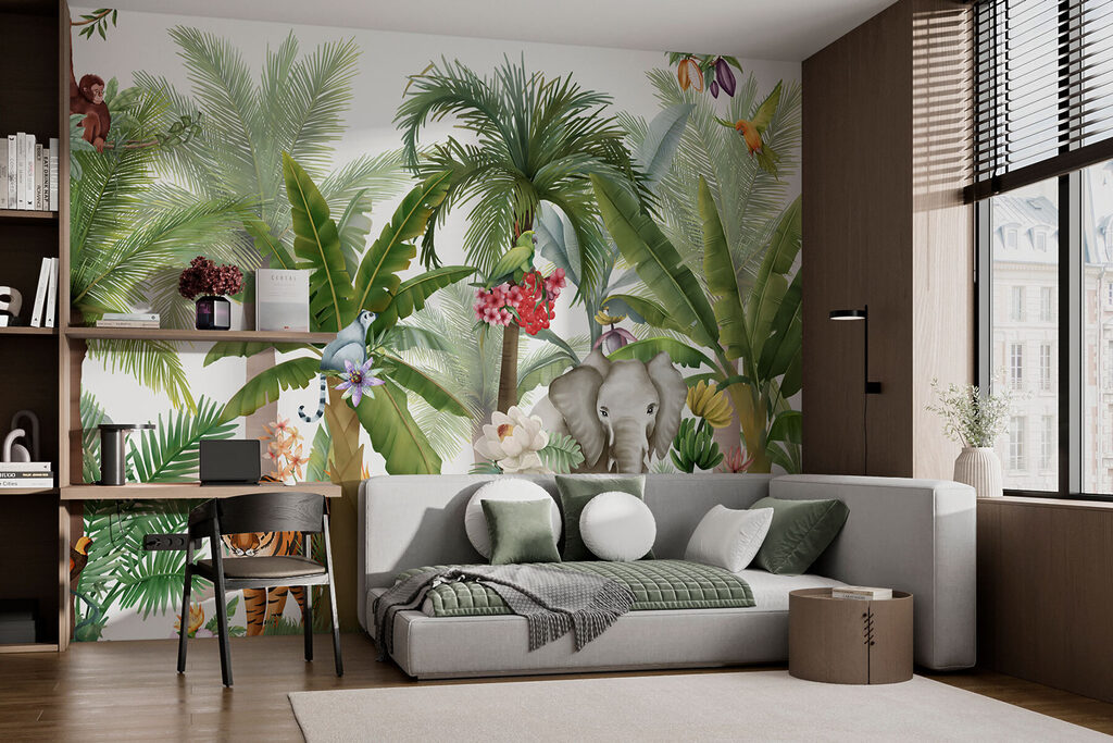 Jungledieren onder de palmen — interieur 3