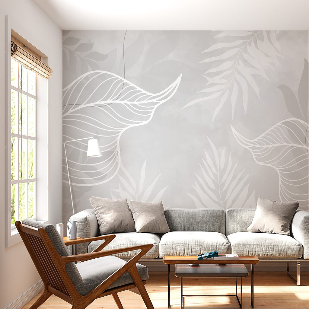 Bladnerven in witte lijnen — interieur 2