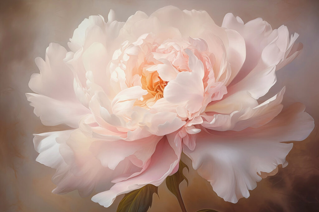 Roze bloem in licht — volledig ontwerp