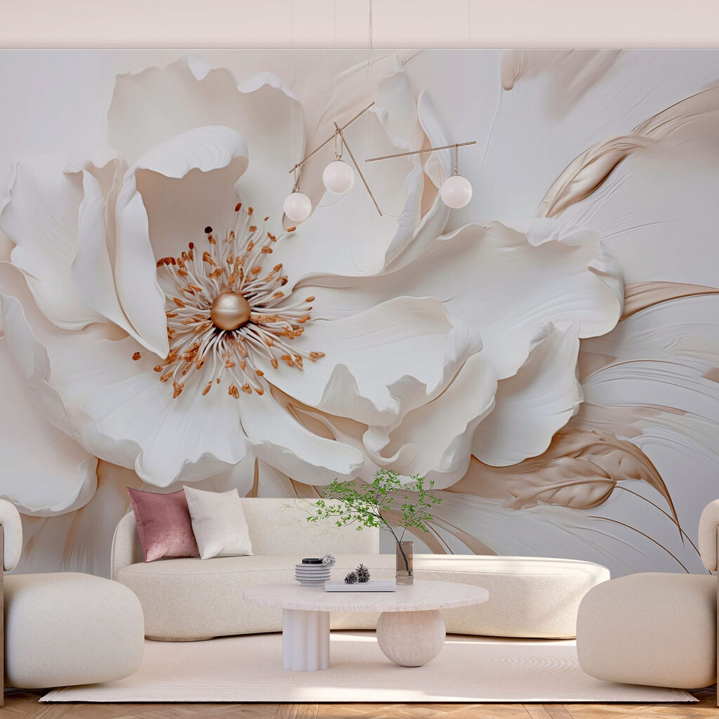 Delicate bloemblaadjes in zachte tinten — interieur 1