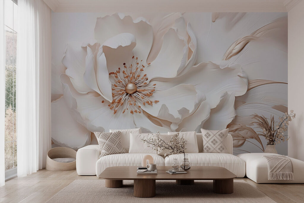 Delicate bloemblaadjes in zachte tinten — interieur 2