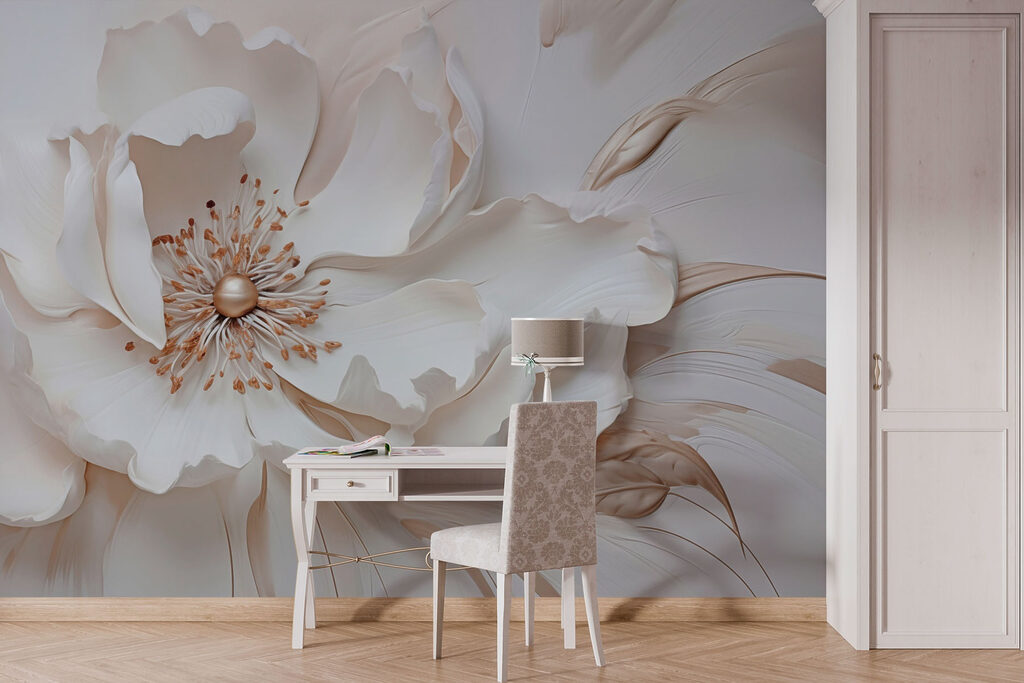 Delicate bloemblaadjes in zachte tinten — interieur 3