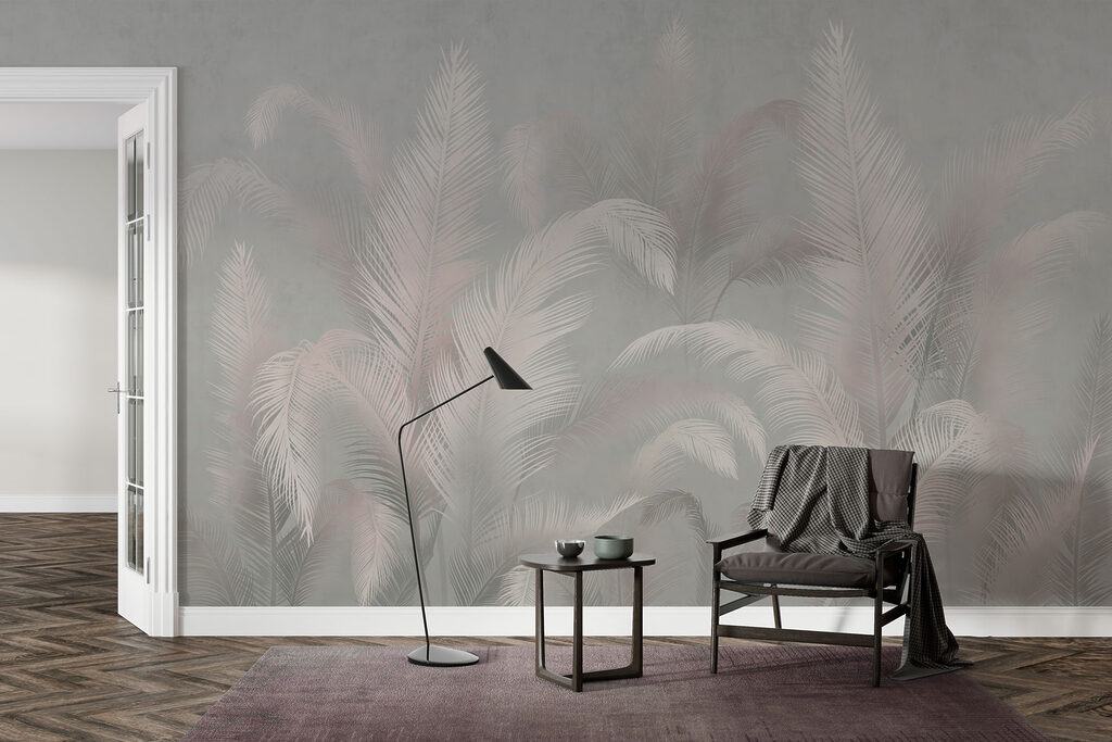 Grijze pluimen met roze — interieur 3