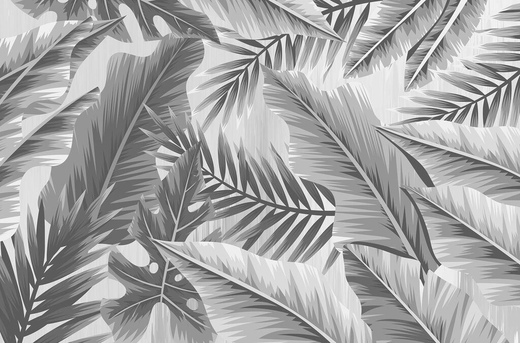 Palmveren in zilvergrijs — volledig ontwerp