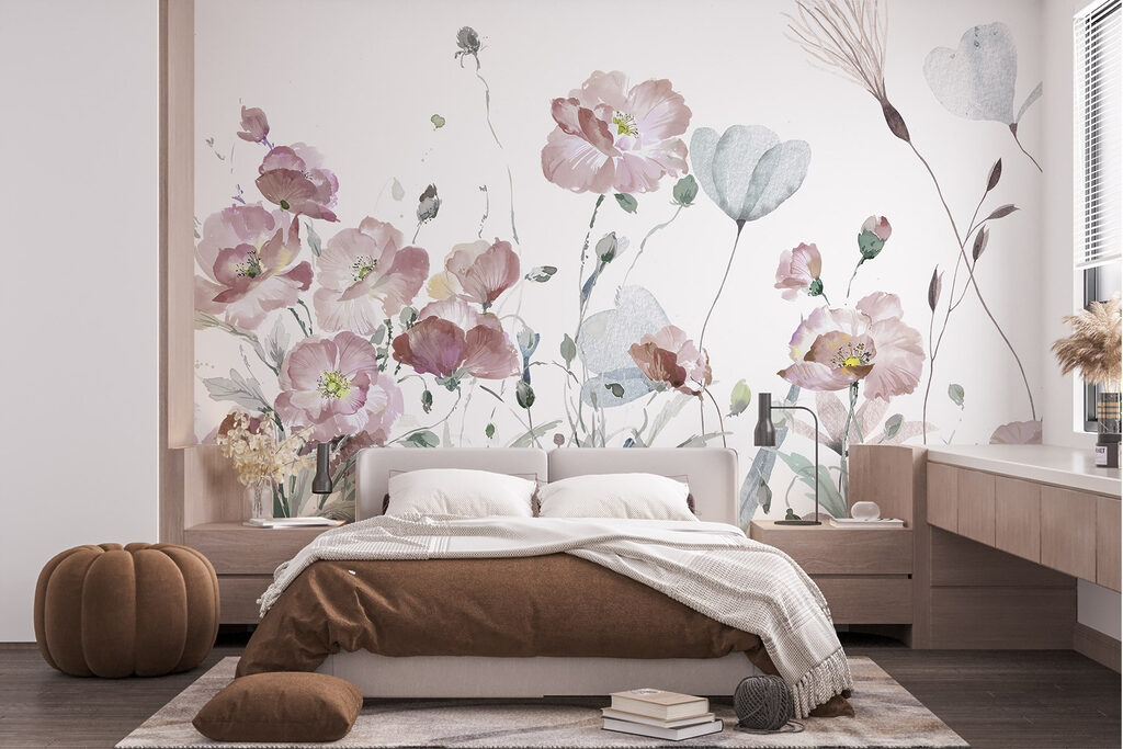 Bloemen in losse waterverf — interieur 1