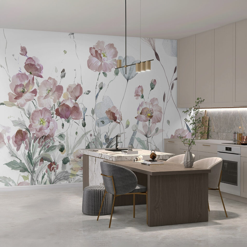 Bloemen in losse waterverf — interieur 2