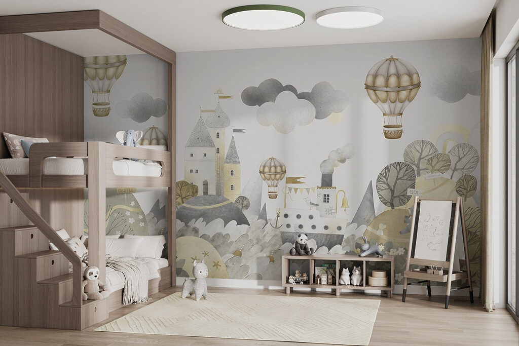 Ballonnen boven een sprookjeskasteel — interieur 1