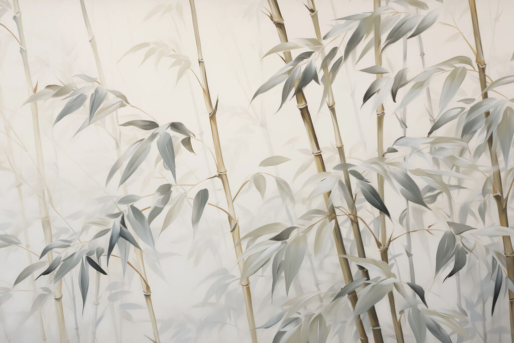 Bamboe in zachte, serene tinten — volledig ontwerp