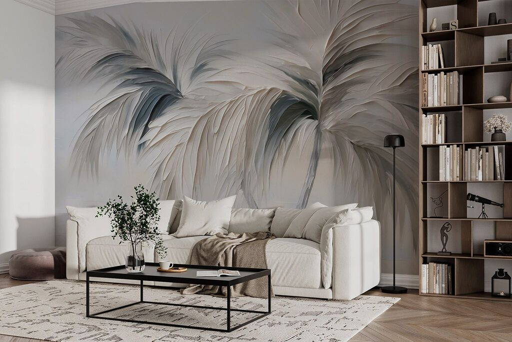 Twee palmen als reliëf — interieur 2