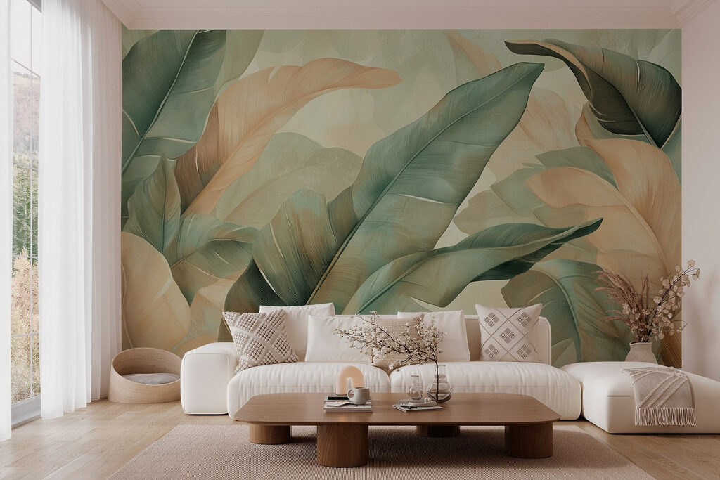 Groene bladeren met zandtinten — interieur 3