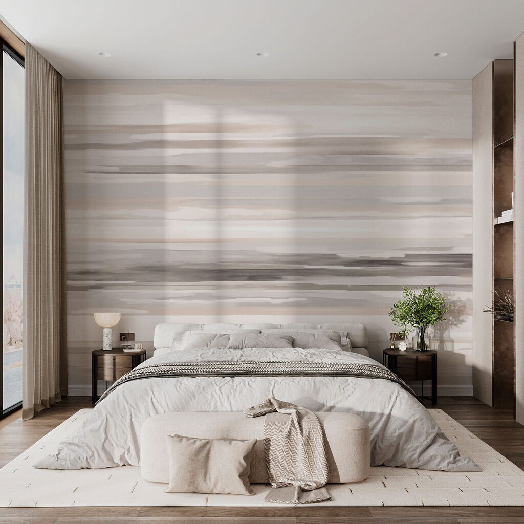 Grijze streken over wit — interieur 1