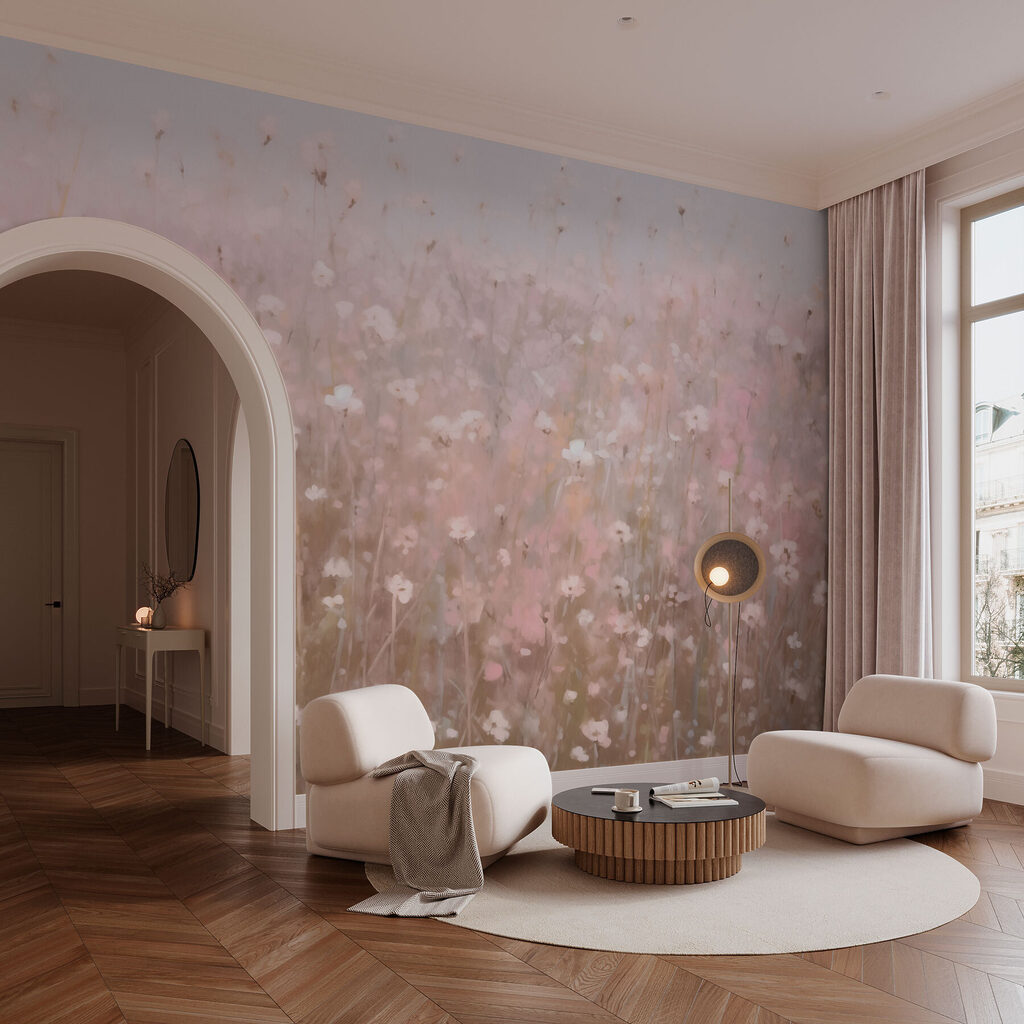 Roze weide vol bloemetjes — interieur 3