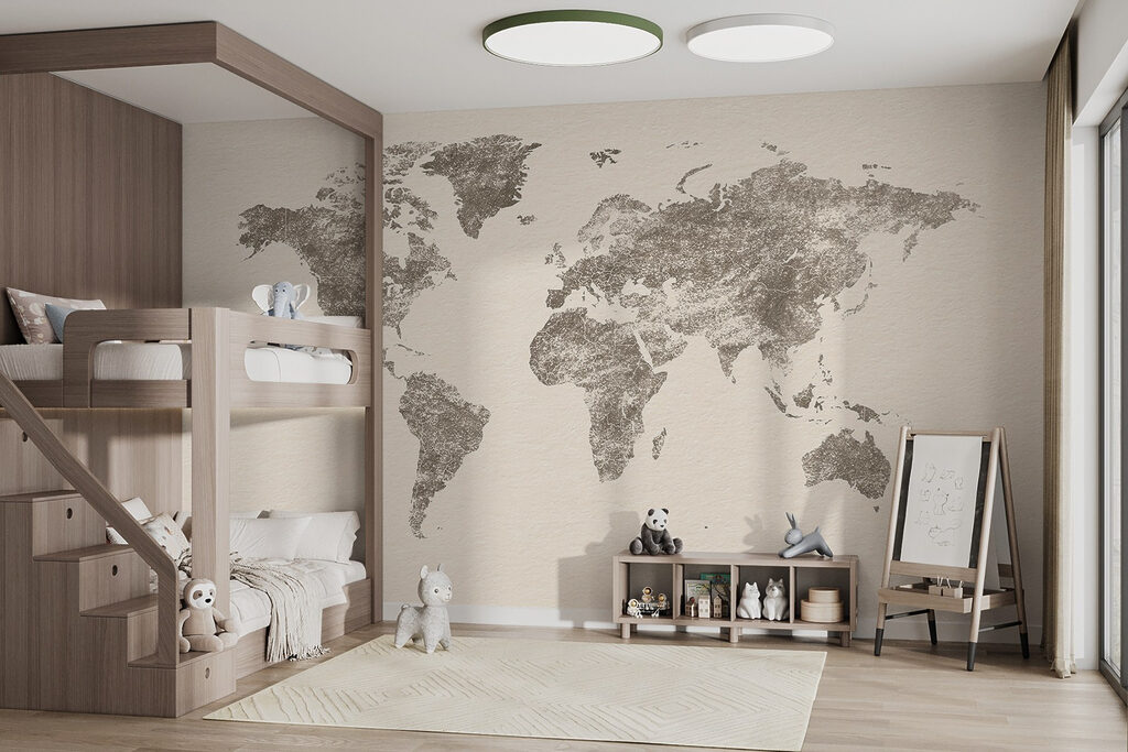 Kaart van de wereld — interieur 4