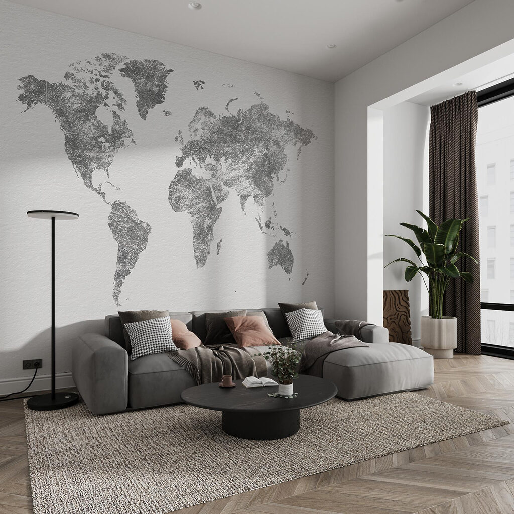 Kaart van de wereld — interieur 3