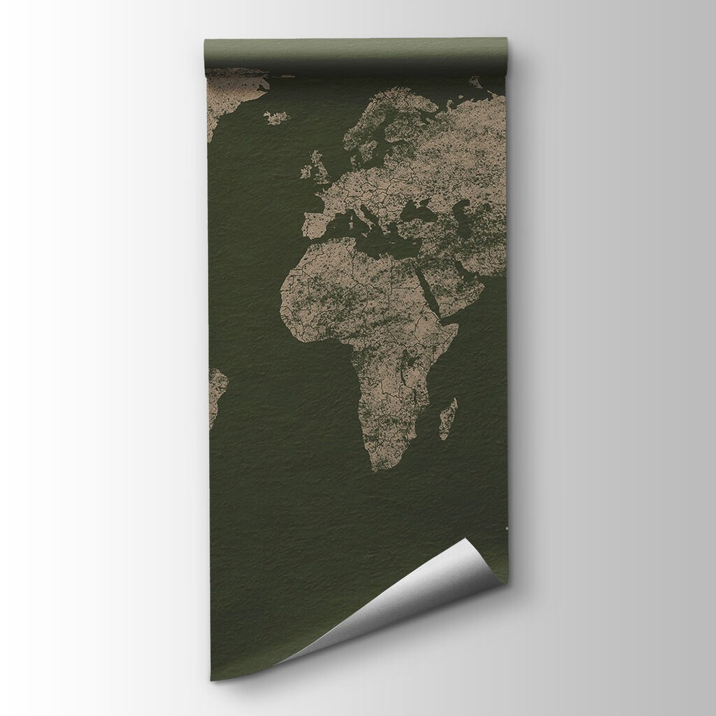 Wereldkaart als oude gravure — productweergave