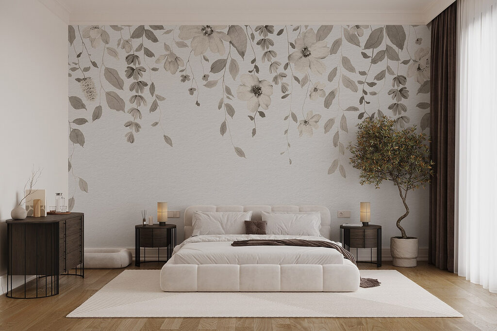 Bloemslingers boven lege ruimte — interieur 2