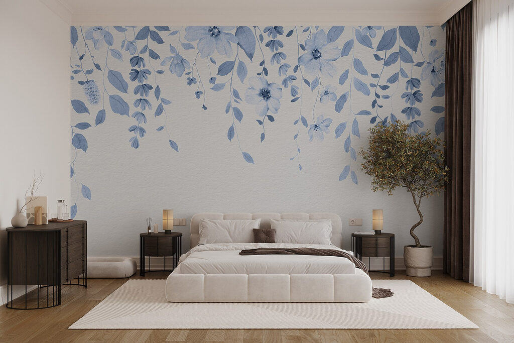 Bloemslingers boven lege ruimte — interieur 2
