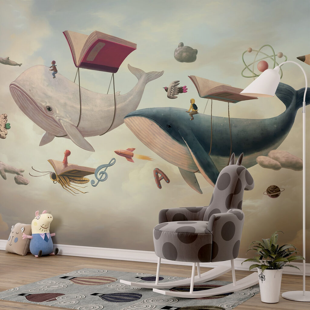 Walvissen tussen vliegende boeken — interieur 1