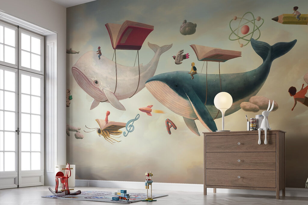 Walvissen tussen vliegende boeken — interieur 2