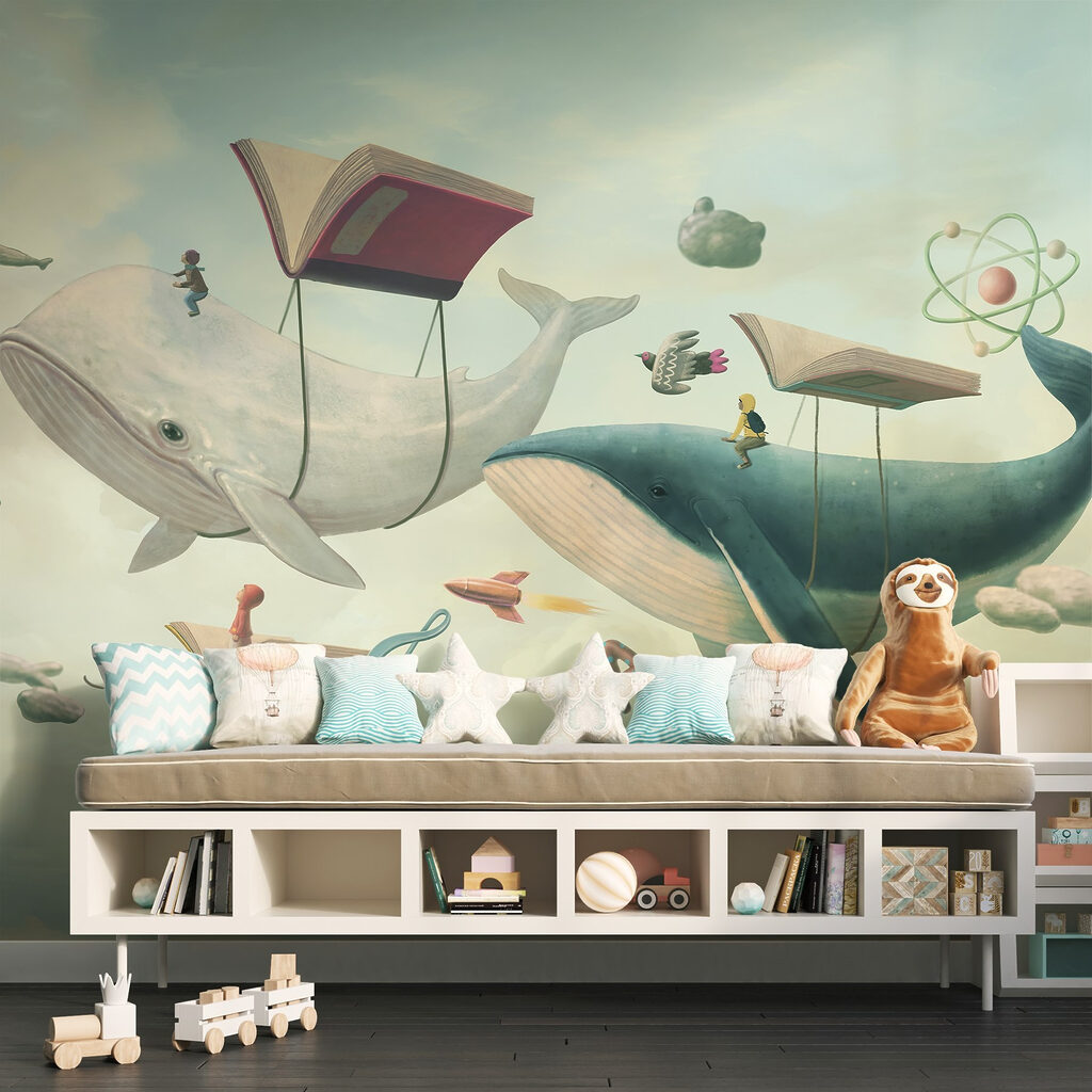 Walvissen reizen tussen boeken — interieur 1