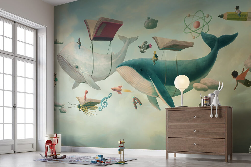Walvissen reizen tussen boeken — interieur 2