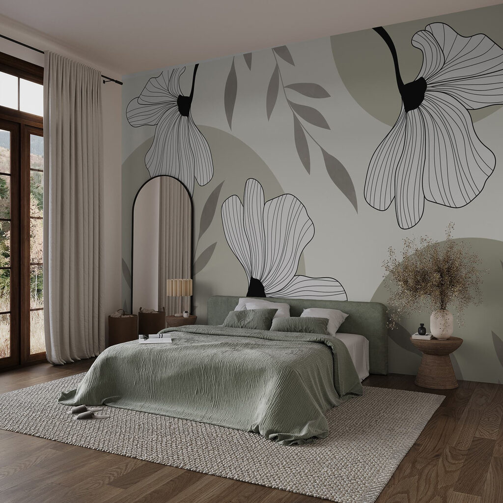 Botanische elegantie in monochrome tinten — interieur 1