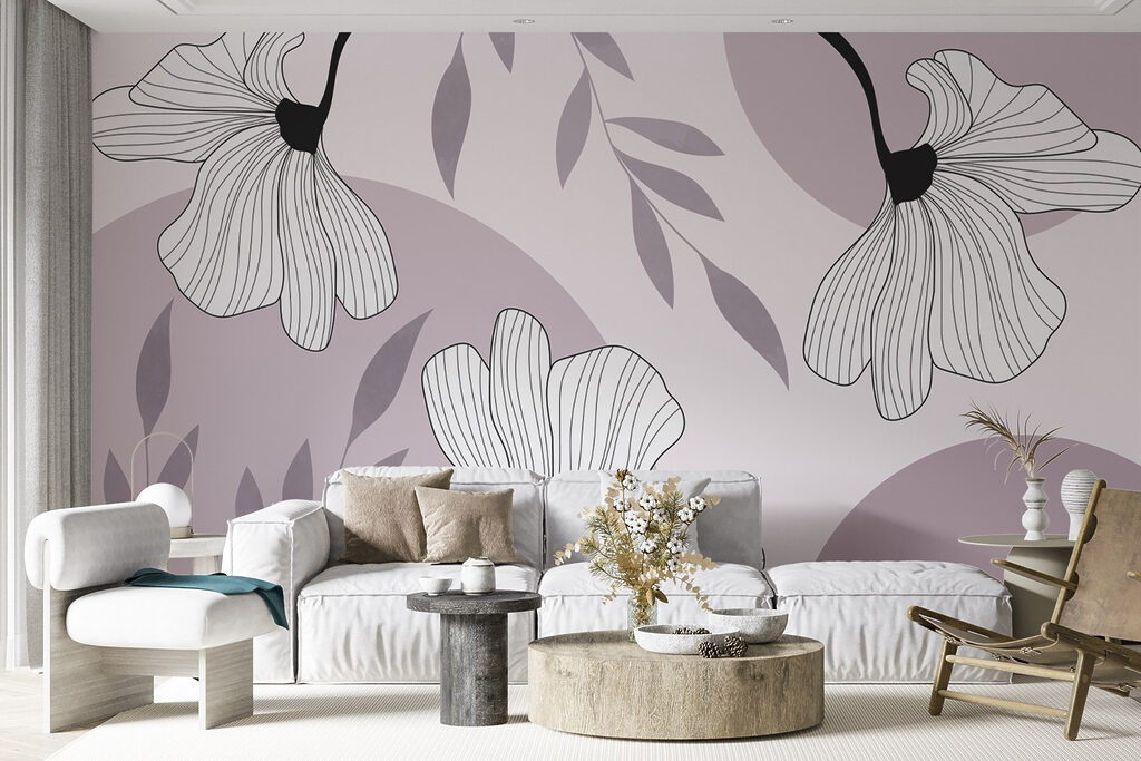Bloemen met gestreepte bloemblaadjes — interieur 2