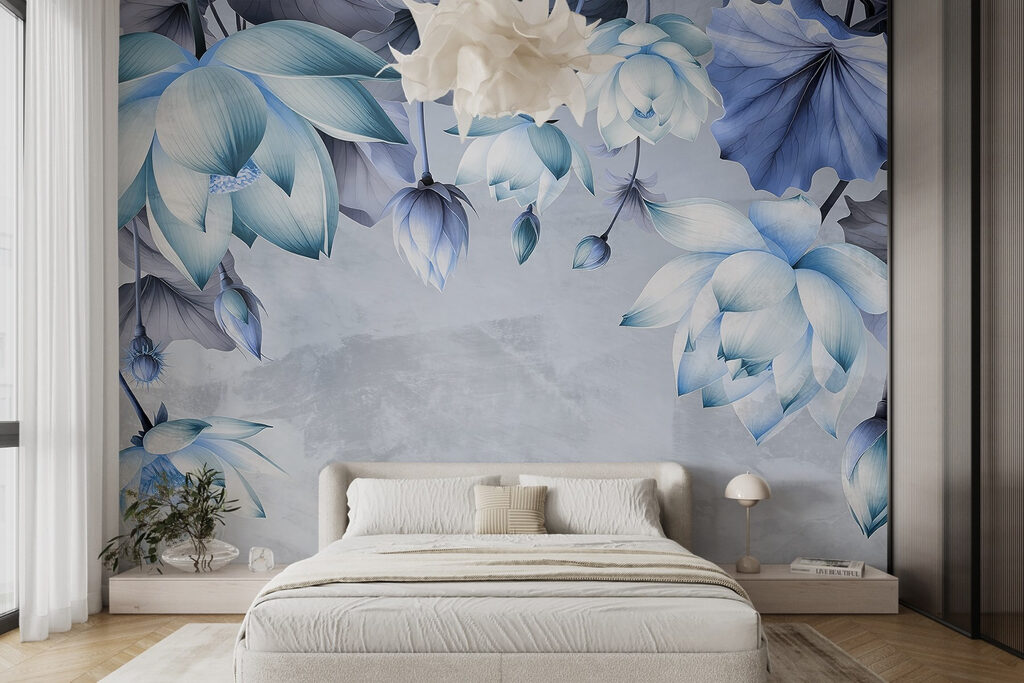 Volle bloemkelken langs randen — interieur 3